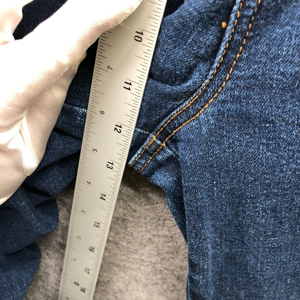 Loft High Waisted Wide Leg Crop Jeans Womens 28 / 6 Blue Dark Wash Stretch - Picture 8 of 11